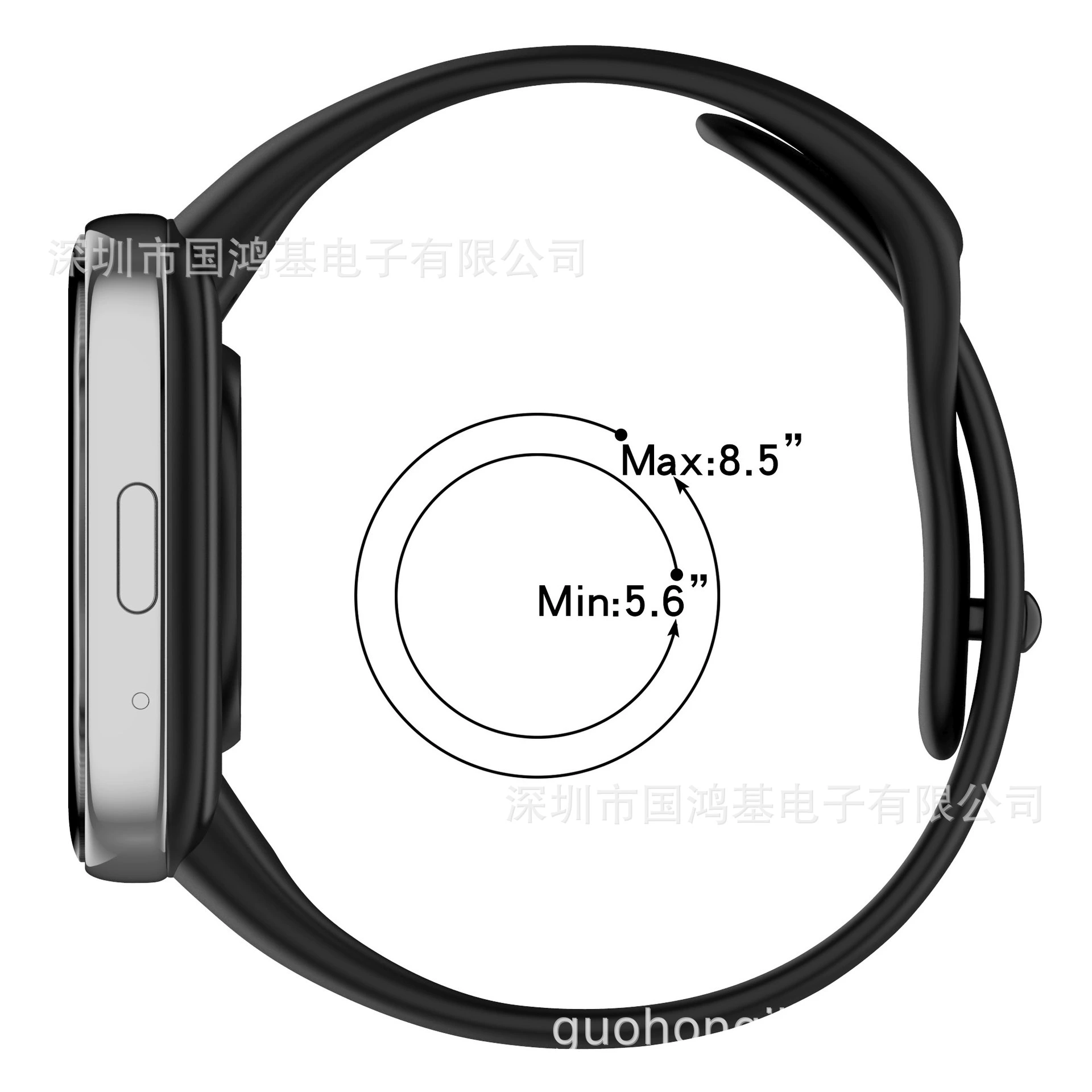 Ремешок для часов Guohongji для Xiaomi Redmi Watch 3 / Youth Edition, TPU, окружность запястья 5.5–8.7 дюйма