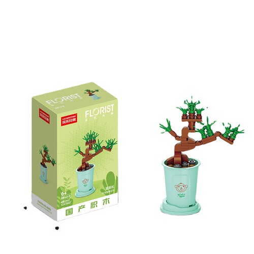 Assembled building block flower pots compatible with Lego simulation bouquets DIY small particle children's toys student birthday gifts