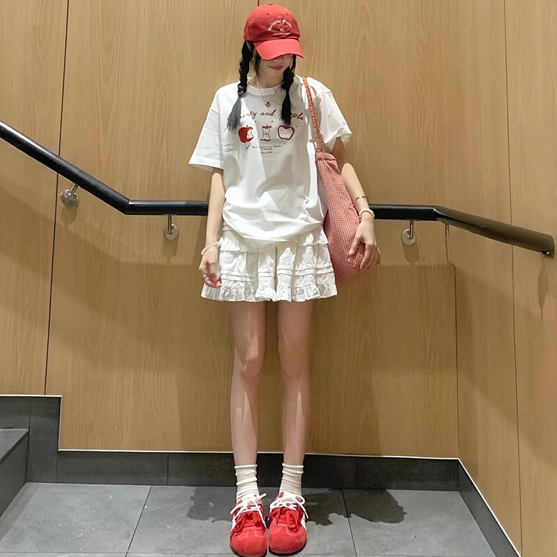 White Puffy Short Skirt Women's Summer 2025 New High Waist Slim A- Line Skirt French Ballet Style Cake Skirt