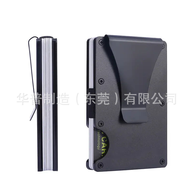 Cartera metálica antirrobo y antimagnética RFID para tarjetas de crédito, de fábrica, en stock en Amazon, de alta demanda, con opción de personalización de logotipo.