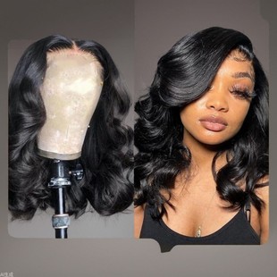 Cross-border foreign trade Europe and the United States dyed wig fashion women's long curly hair mid-wave micro-roll chemical fiber wig head cover