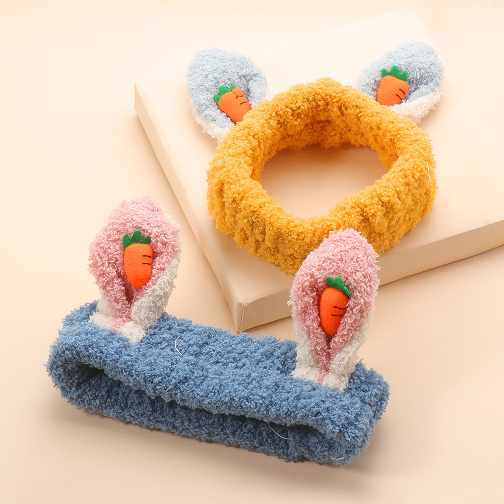 Korean Cute Carrot Rabbit Ears Hairband display picture 3