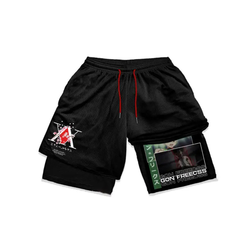 Anime Full-time Hunter 3D Digital Print Adult Double Layer Sweatpants Cross Border AliExpress Hot Selling Casual Short Pants