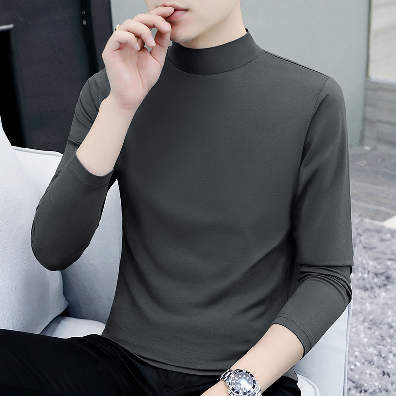 카본 그레이 T192 솔리드 컬러 미드 칼라