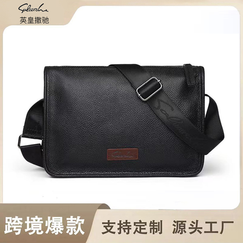 Genuine Leather Chest Bag Men's Crossbody Bag Men's Small Backpack Work Clothing Multi-functional First Layer Cowhide Shoulder Bag Large Capacity Men's Bag Trendy Genuine Leather Chest Bag Men's Crossbody Bag Men's Small Backpack Work Clothing Multi-functional First Layer Cowhide Shoulder Bag Large Capacity Men's Bag Trendy