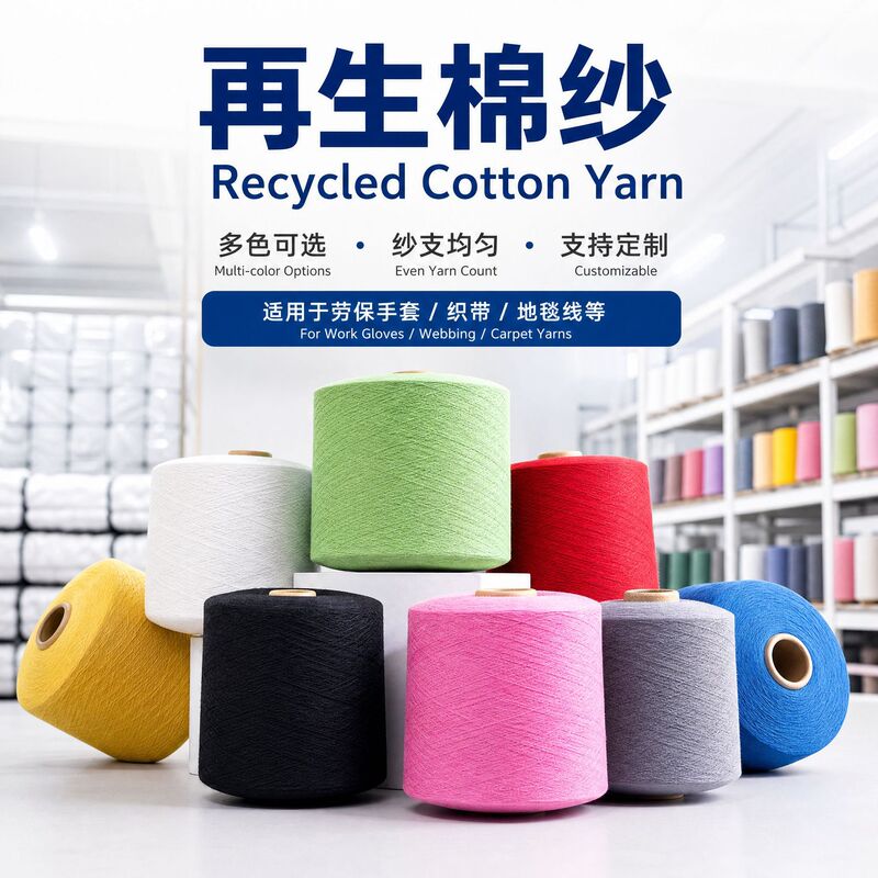 Recycled cotton yarn manufacturer in stock: Colored polyester-cotton knitted and woven cotton yarn, multi-color labor protection yarn for use in labor protection gloves Recycled cotton yarn manufacturer in stock: Colored polyester-cotton knitted and woven cotton yarn, multi-color labor protection yarn for use in labor protection gloves