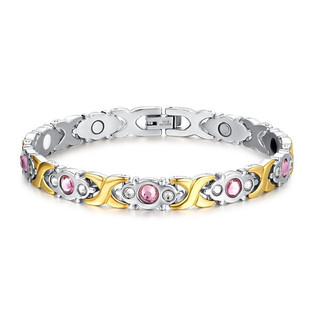 Aliexpress Wish New Detachable Magnet Bracelet European and American Fashion Men's Diamond Bracelet Cross-Border Jewelry