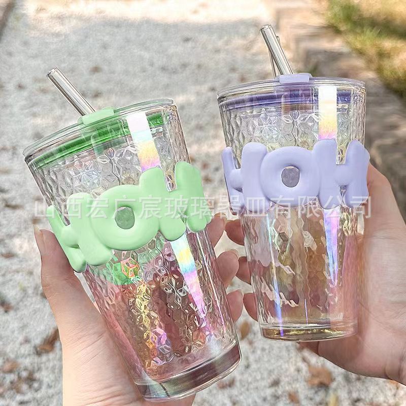 High quality transparent fresh coffee glass