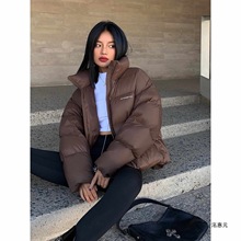 洺惠元立领短款棉服女2025秋冬新款小个子个性百搭显高防寒保暖棉
