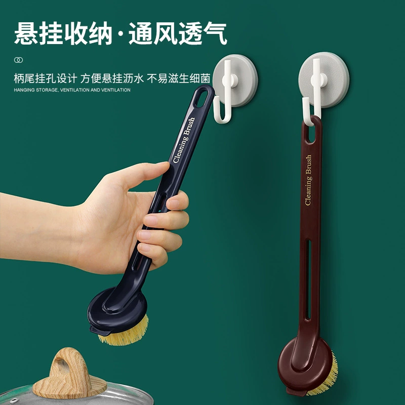  Long handle removal -to -clean pot brush home kitchen small brush brush pot stove cleaning brush without sticking oil cooker brush to wash the dishes