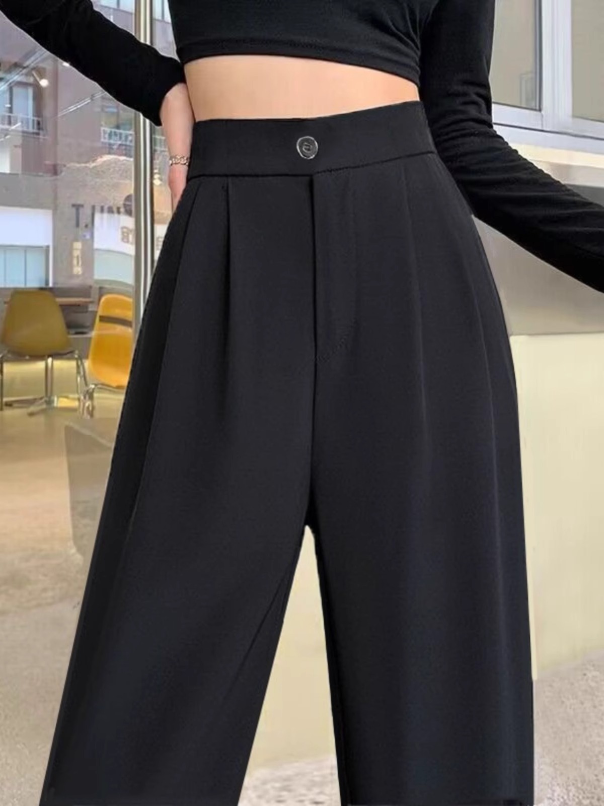 블랙 탄성 허리