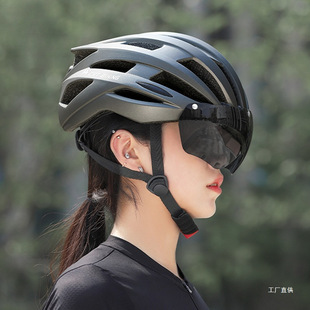West Rider Bicycle Cycling Helmet Magnetic Goggles Mountain Road Bike New Hat Outdoor Cycling Exhibition