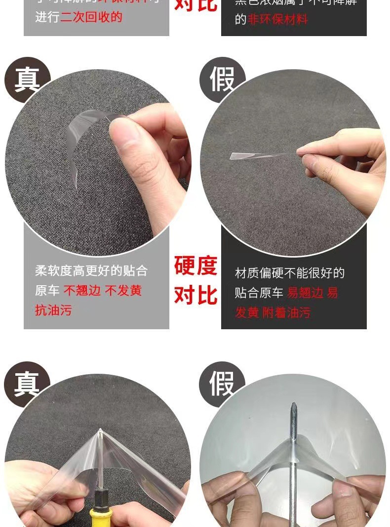Suitable for Tesla's New Model 3Y/X/S Headlight Blackened Tpu Protective Film Ya Modified Car Light Protection