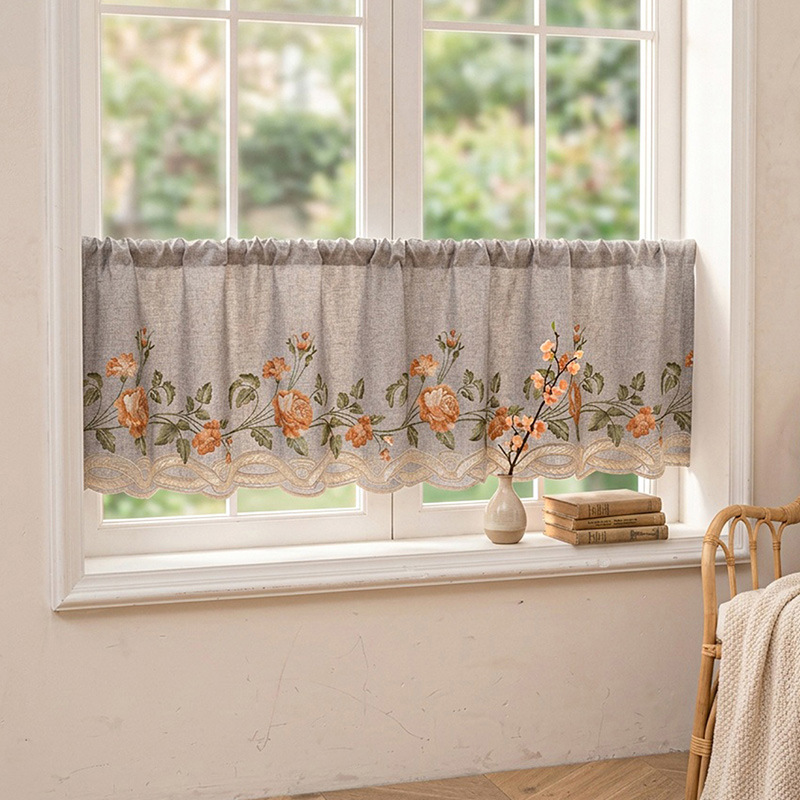 New American-Style Half-Curtain Curtain Head, Door Trim, Cabinet Coffee Curtain, Kitchen Short Curtain, Dustproof Curtain, Door Curtain, Window Curtain, Coffee Curtain New American-Style Half-Curtain Curtain Head, Door Trim, Cabinet Coffee Curtain, Kitchen Short Curtain, Dustproof Curtain, Door Curtain, Window Curtain, Coffee Curtain