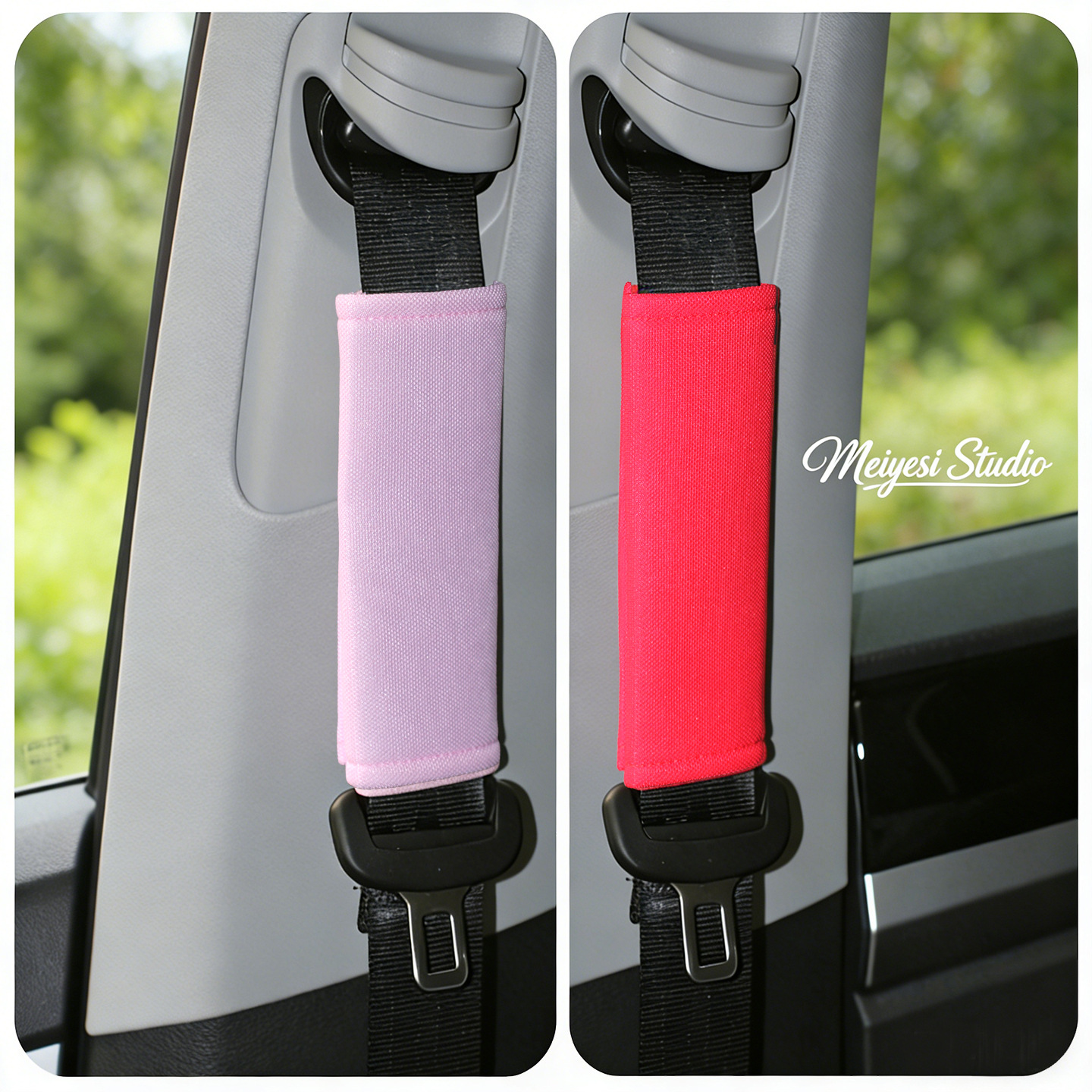 Protector para Cinturón de Seguridad de Auto 15 cm de Seda de Hielo