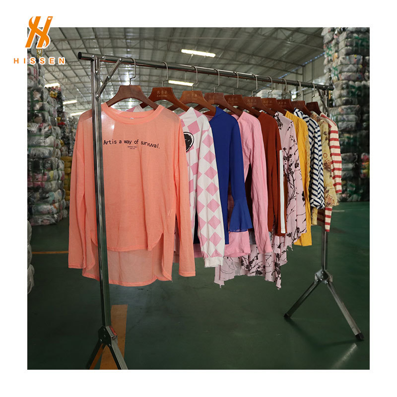 外贸二手春夏轻薄女长袖ladies used clothes批发出口海地牙买加