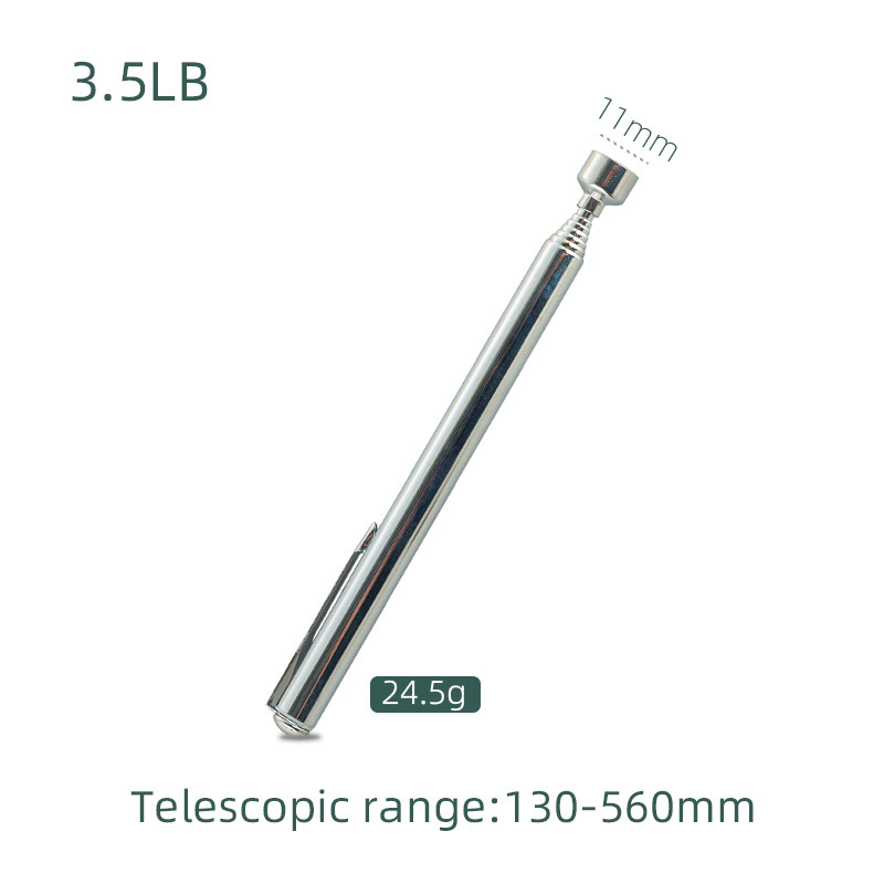 Recogida magnética de dimensión profunda Varilla de imán magnético Varilla de extensión telescópica Herramienta de reparación de automóviles Espejo cuadrado Espejo redondo Cabeza de linterna