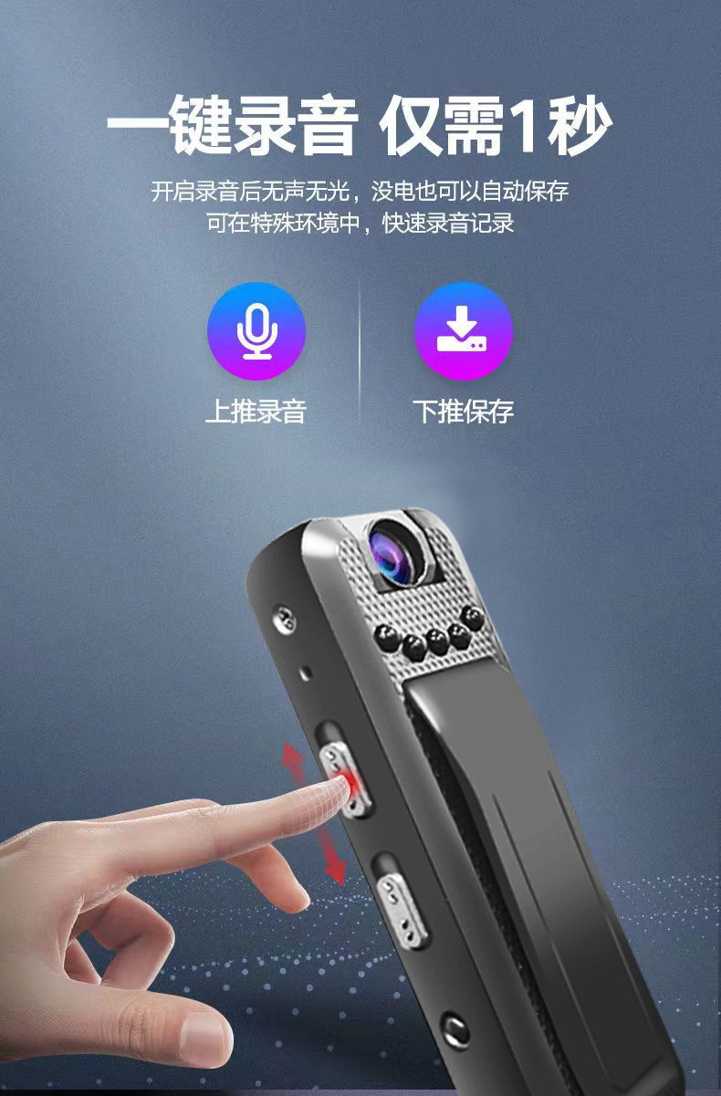 Camera, high-definition smart recorder, professional cycling video recorder, Douyin audio and video recording, law enforcement, Amazon Item Picture