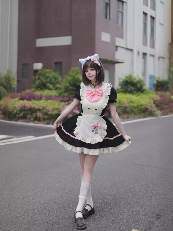 新商品クロスボーダー可愛いメイド服コスプレロリータハロウィーン女装衣装|undefined