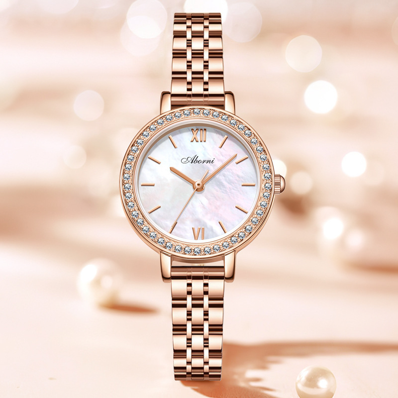 Cross-Border Yaboni Women's Watch, Small Watch with Green Diamond Inlay, Genuine Brand, Elegant Mother-Of-Pearl, Light Luxury, Niche, High-End Cross-Border Yaboni Women's Watch, Small Watch with Green Diamond Inlay, Genuine Brand, Elegant Mother-Of-Pearl, Light Luxury, Niche, High-End