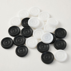 プラスチックのチェスの白黒の駒の双陸のチェスの囲碁の駒の両面のねじの駒の部品のカードの道具