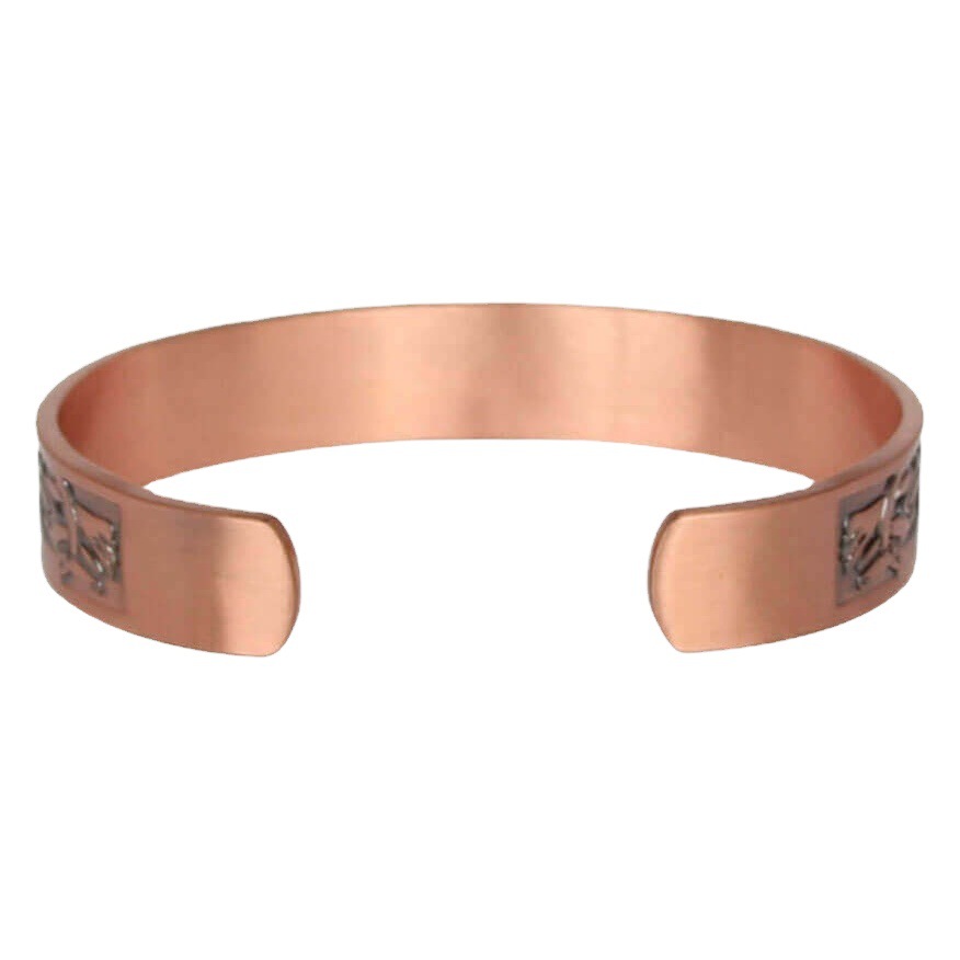 Amazon cobre rojo imán pulsera al por mayor de Europa y América retro simple pulsera de cobre rojo pulsera magnética