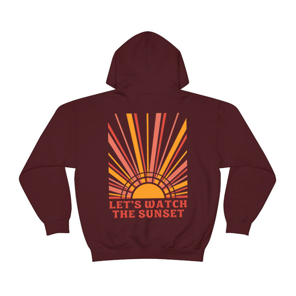 Let's Watch The Sunset Hoodie Preppy Hoodie Y2k Hoodie Prepp