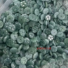 天然翡翠A货小花幸运花散珠 蓝水危料转运花手串项链DIY配饰手链