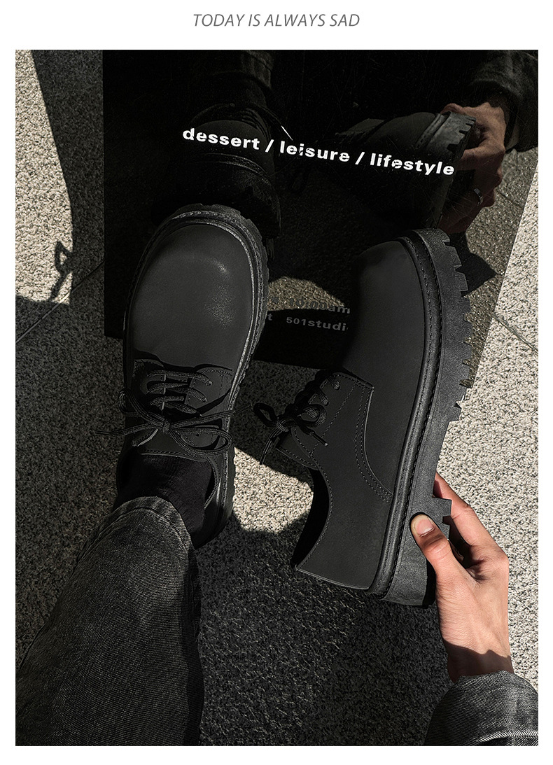 ShoeVault Stivali Martin da uomo bassi 2025 Primavera Quattro Stagioni Retro Casual Stile Britannico Scarpe Derby in Pelle con Alluce Valgo_voghion.com