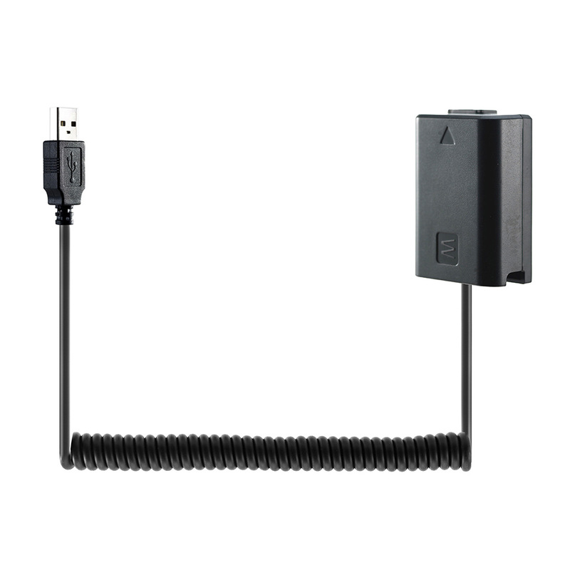 Np-Fw50 Fake Battery A7S M2 A7R A6300 A6400 Camera External USB Power Bank Power Supply Cable
