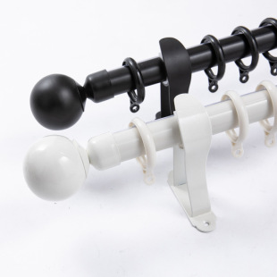 Aluminum alloy Roman bar American simple curtain single double rod sub top mounted side mounted Roman Rod decorative head thickening mute