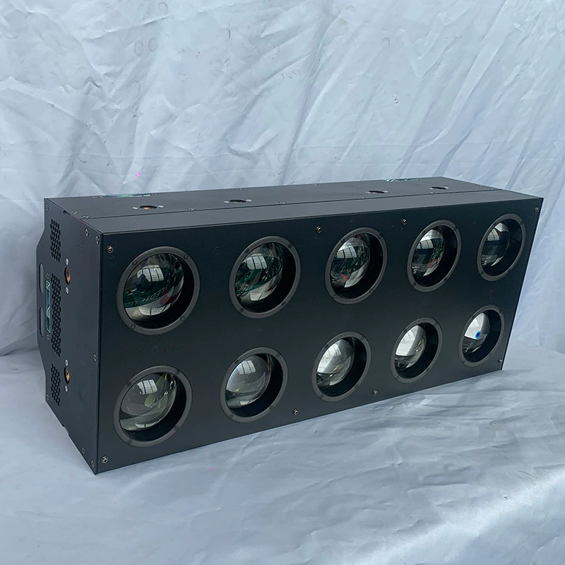 10×80W LED матричных фонарей DMX, вспышка-освещение для экспозиции, вспомогательный свет для покраски, полноцветная матричная атмосферная подсветка для сценического исполнения, лучевой эффект