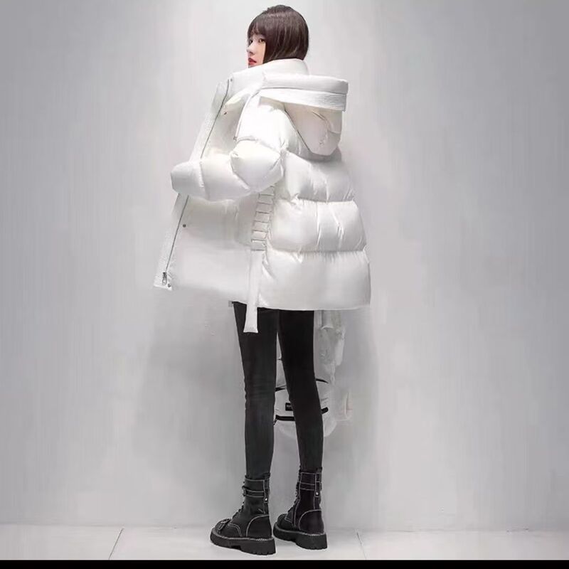 高级感玫粉色大码女装短款羽绒服2025新款冬季加厚90鸭绒宽松外套|undefined