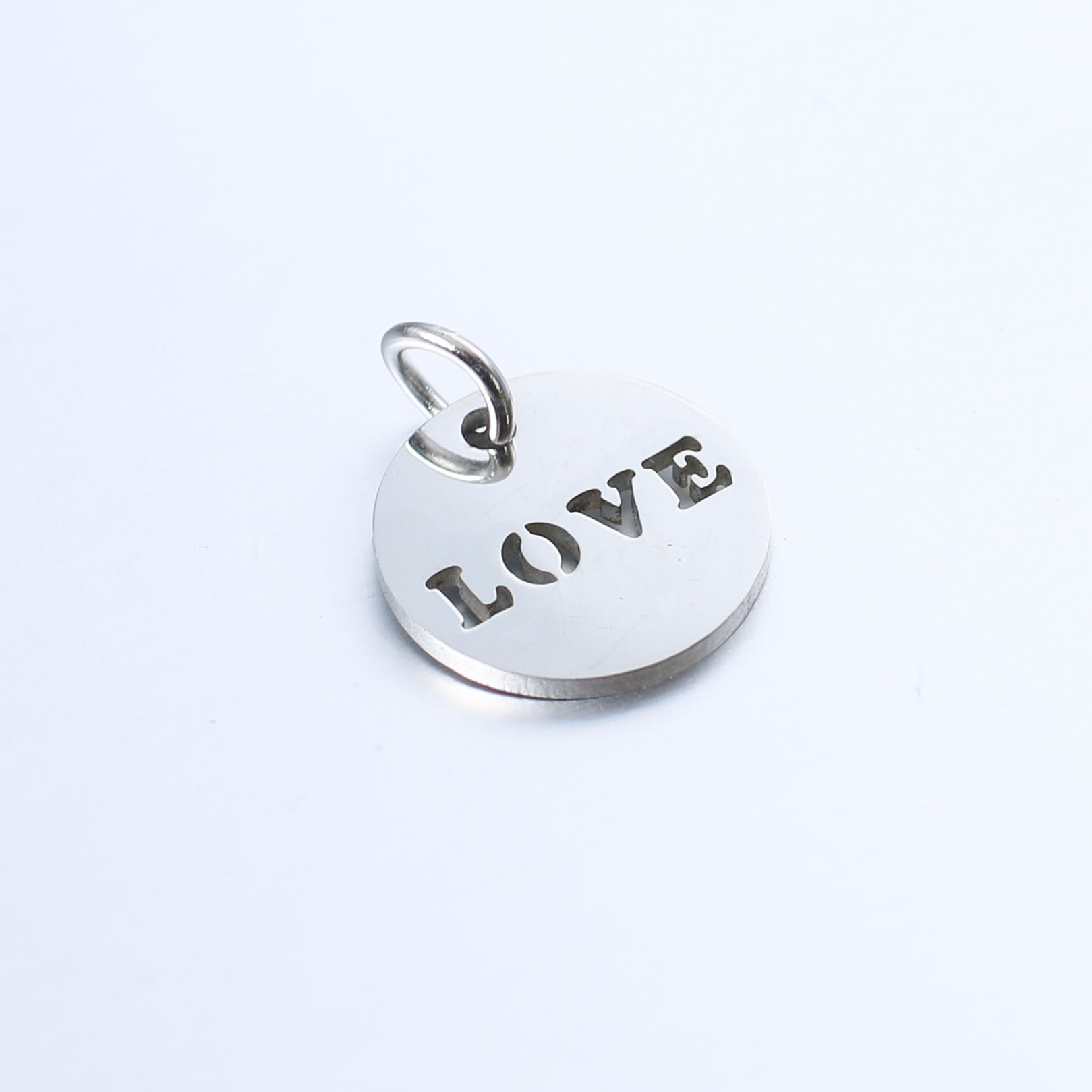 DOOYIO 5 teile/los Edelstahl Charms Runde Hohl-out Liebe Anhänger DIY Halskette Ohrring Schmuck Handgemachte Accessoires – Detail 5