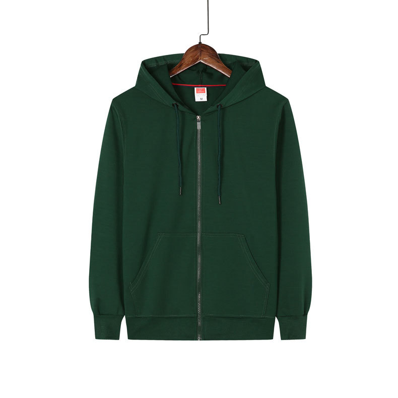 Suéter con cremallera elástica de cuatro lados logotipo impreso collar de pie ropa de trabajo de empresa actividad cultural camisa abrigo bordado Diseño de DIY