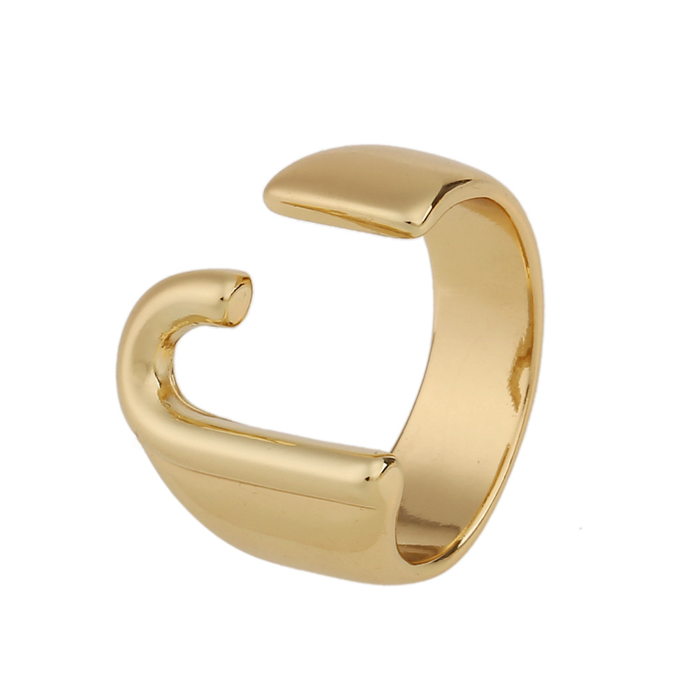 5g Weight Birthday Occasion Copper Material Letter Pattern Unisex Gender Fashion Style Fashion New Style Copper 26 English Letter Ring 21