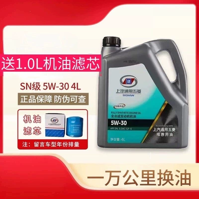 Wuling Baojun Special Full-Synthetic Gasoline Engine Oil - sn-engine-oil-4l-with-engine-filter-10-engine-filter