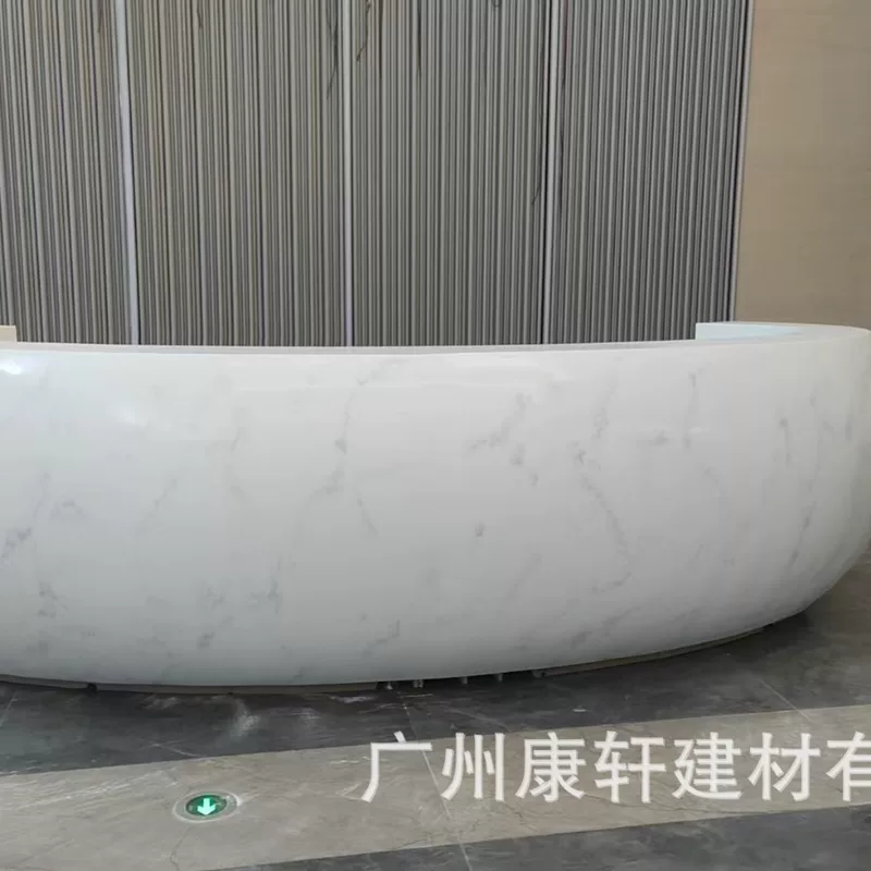 思丽德 Factory processed artificial stone service desk, acrylic information desk, seamless splicing artificial stone reception desk