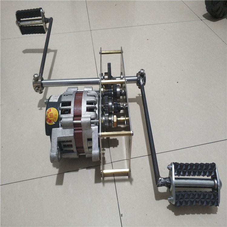 12V24V2000W交流永磁无刷大功率脚踏发电机直流电瓶充电DIY健身