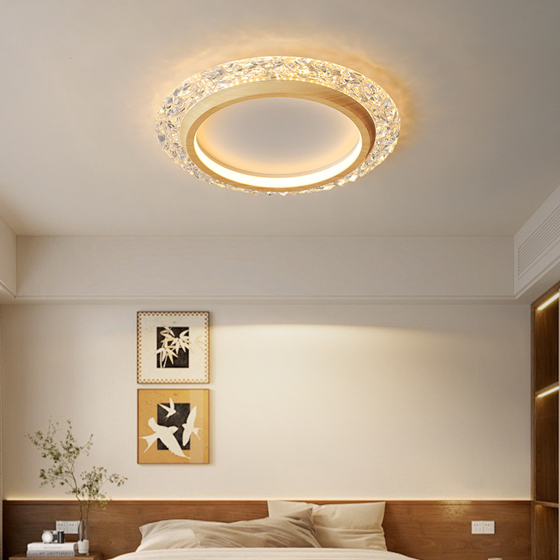 lámpara de dormitorio antigua lámpara de techo de viento silencioso retro red nueva luz de lujo creativa de espectro completo lámpara de habitación de protección de ojos