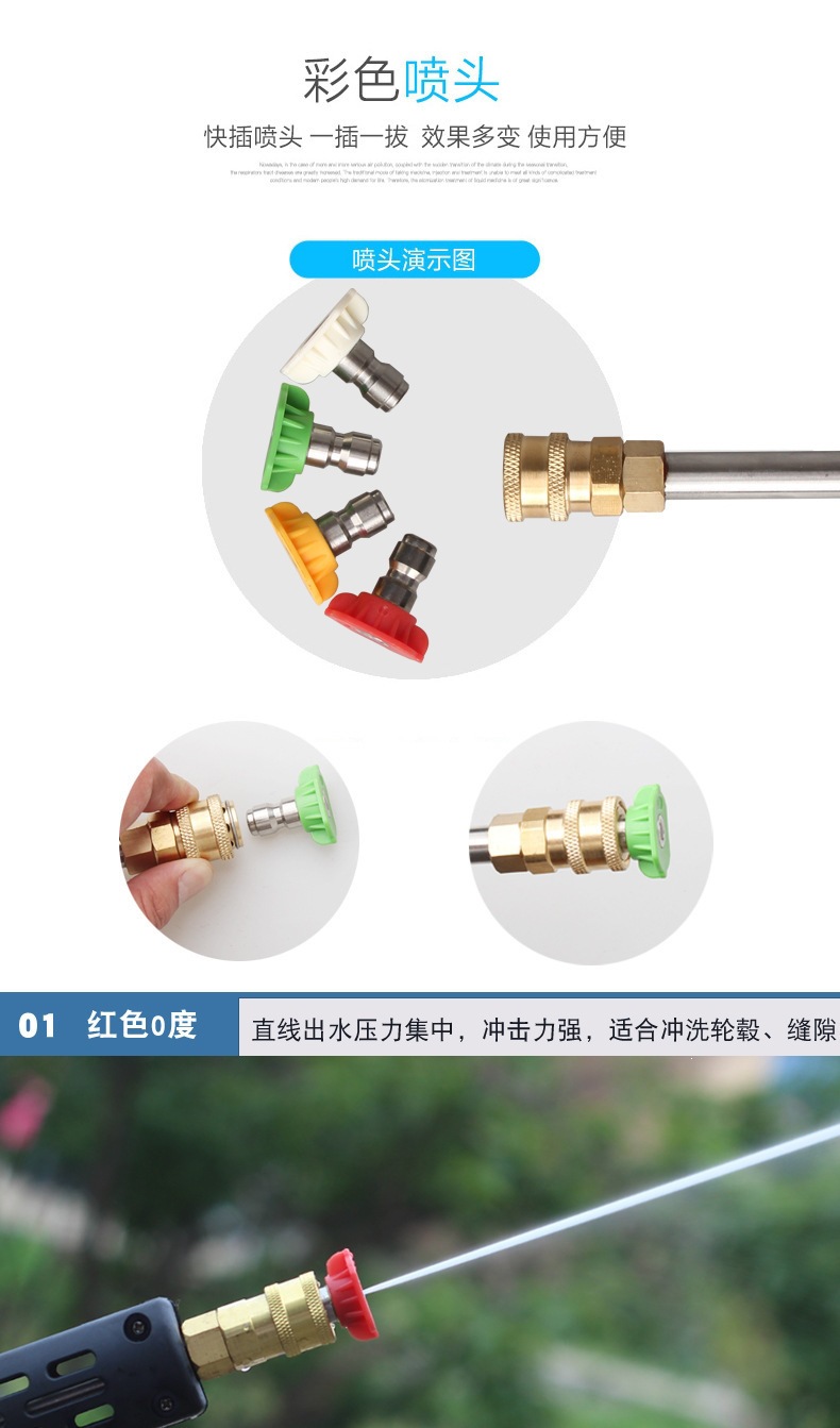 Ceramic valve pressure-resistant 250kg ultra-high pressure washer water gun, automatic shut-off when the gun is released, special water gun for car wash machines