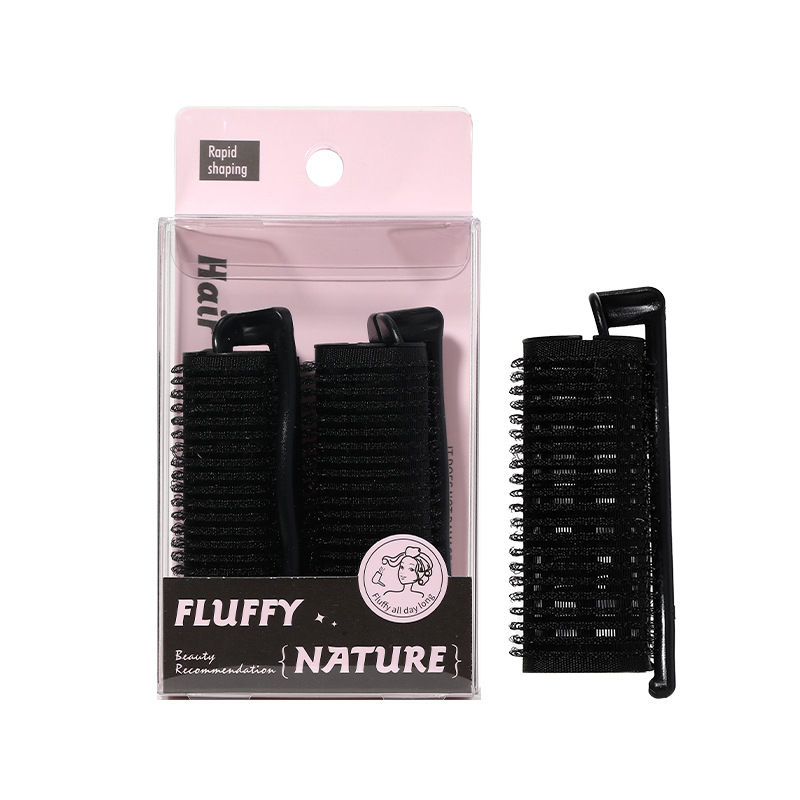 LMLTOP rizador de cabello negro 2 cilindros de cabello en forma de ocho frases fijas clip autoadhesivo rizador de cabello exclusivo a través de la frontera