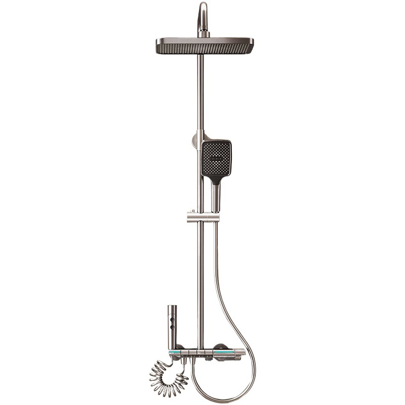 Traje de cabeza de ducha de cobre ducha de gama alta cabeza de ducha hogar faro temperatura constante presurizado boquilla baño Baño