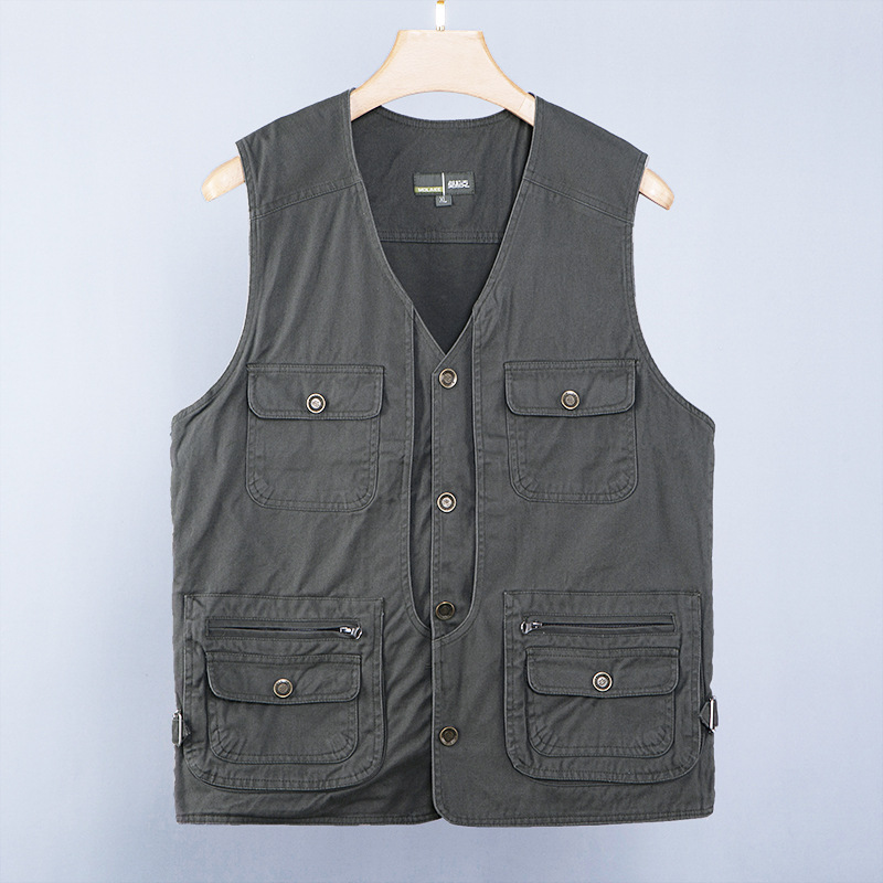 Algodón multi-Bolsillo #2-gris oscuro