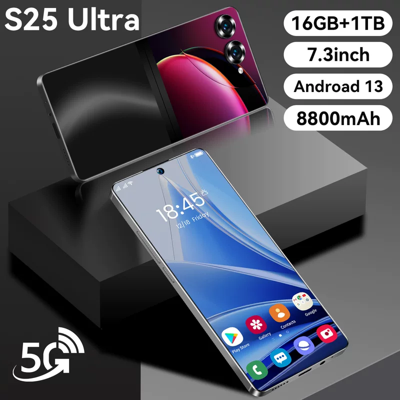 Cross-border trading), S25, smartphone, 7.3 inch, Android 9.0, 16G, support function for all network communication standards, (Physicals