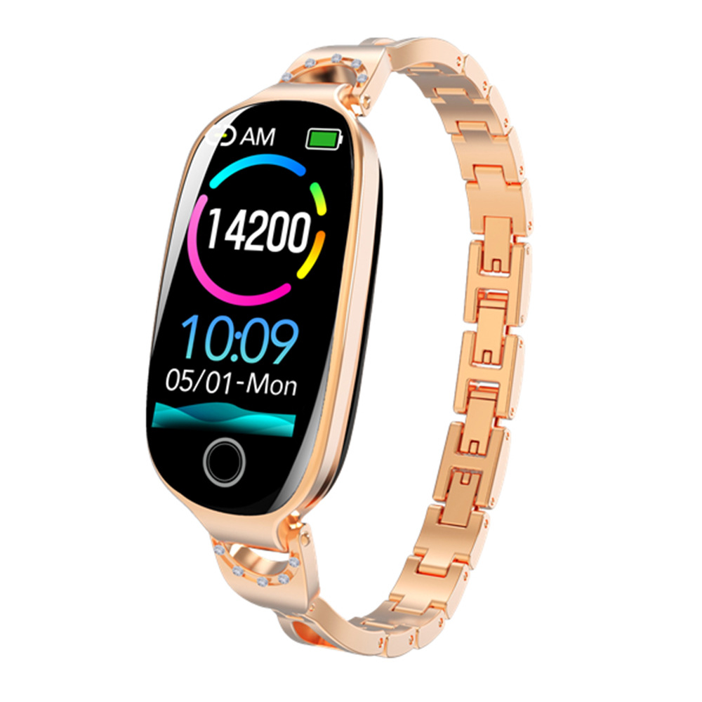 F81女性智能手表心率血压血氧血糖健康监测女性周期运动手表手环