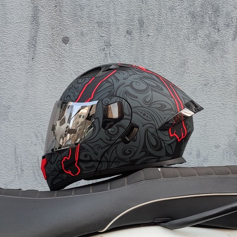 Motocicleta con doble espejo, casco para hombres y mujeres, casco para motocicletas, cuatro estaciones, cola de locomotora, casco Bluetooth, nuevo estándar nacional