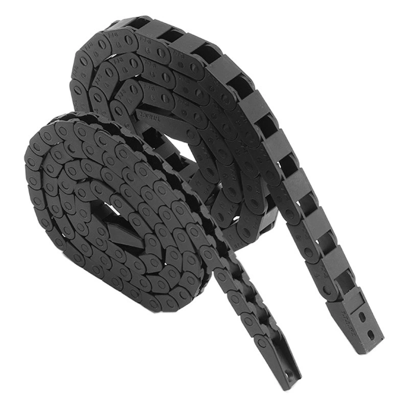 Нейлоновая пластиковая Тяговая цепь без звука Кабельный канал гравировка Тяговая цепь аксессуары для станков беспыльный мост Тяговая цепь резервуара