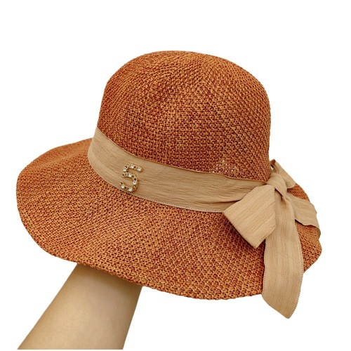 Japanese bow fisherman hat women's summer outdoor all-match sun hat Korean style fashionable face small sun protection sun hat