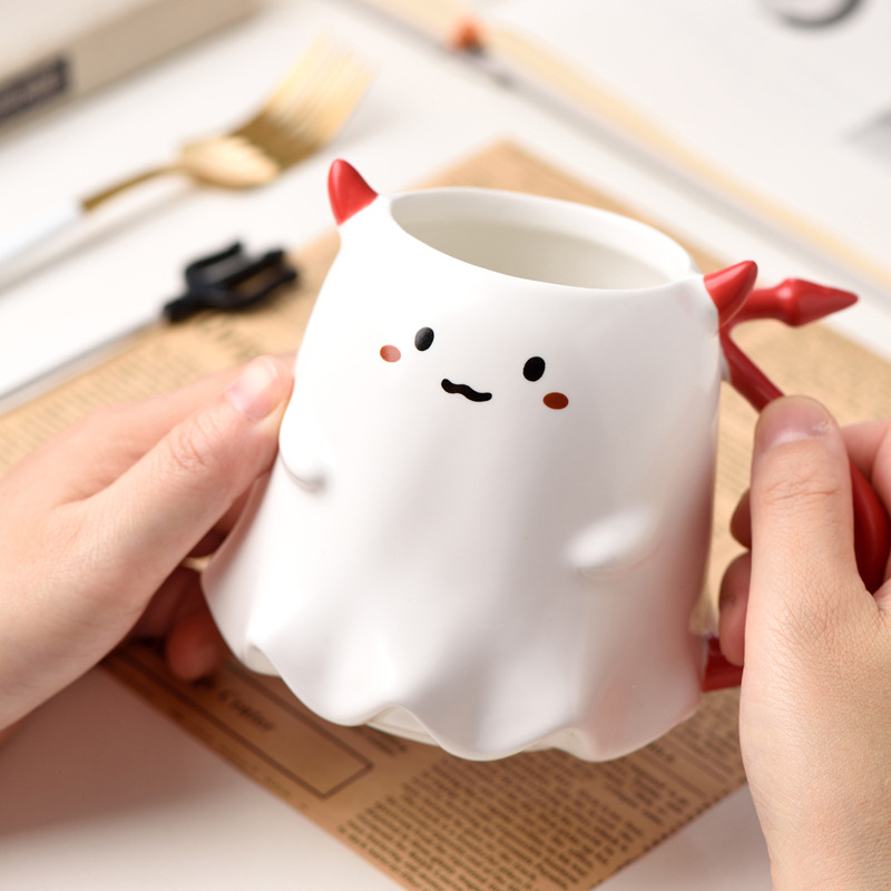 1300g Weight Water Bottles Kitchen and drinking utensils Tableware Event & Party Supplies 1 Piece Quantity Home, Daily Occasion ceramics Material Halloween Festival Cartoon Pattern Casual, Vacation Style Halloween Casual Vacation Cartoon Ceramics Water Bottles 1 Piece 7